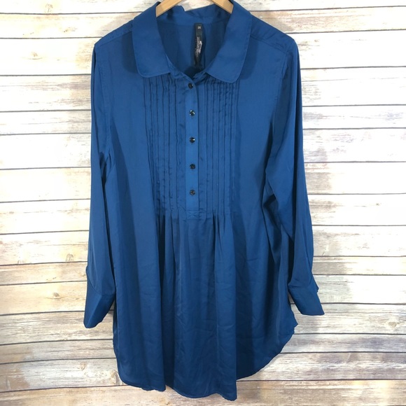 Melissa McCarthy Seven7 Tops - Seven7 Melissa McCarty Long Sleeve Blouse 2X 0337